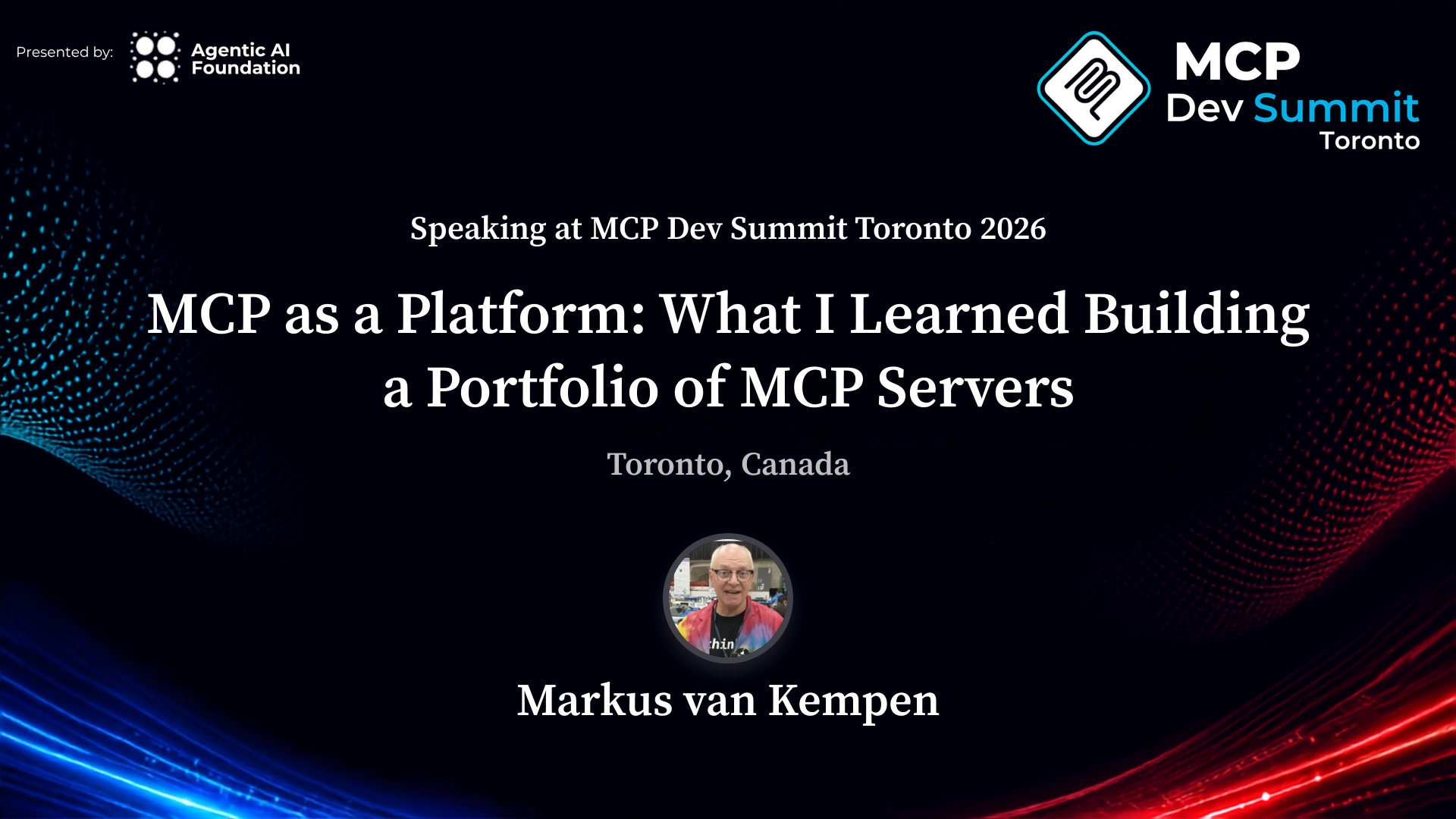 Session banner: MCP as a Platform